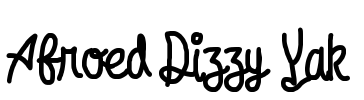 Afroed Dizzy Yak Font Image