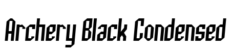 Archery Black Condensed Font Image