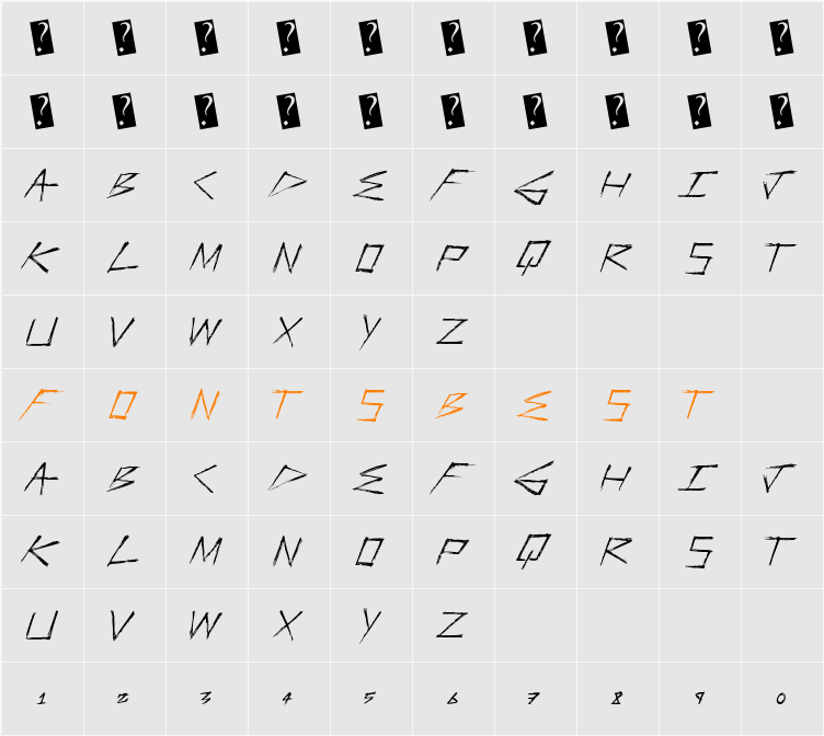 FasterStronger Character Map