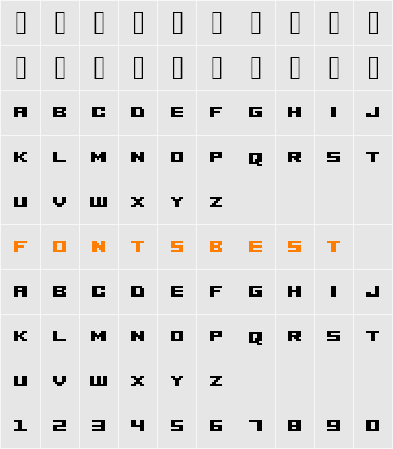 Minusio Character Map