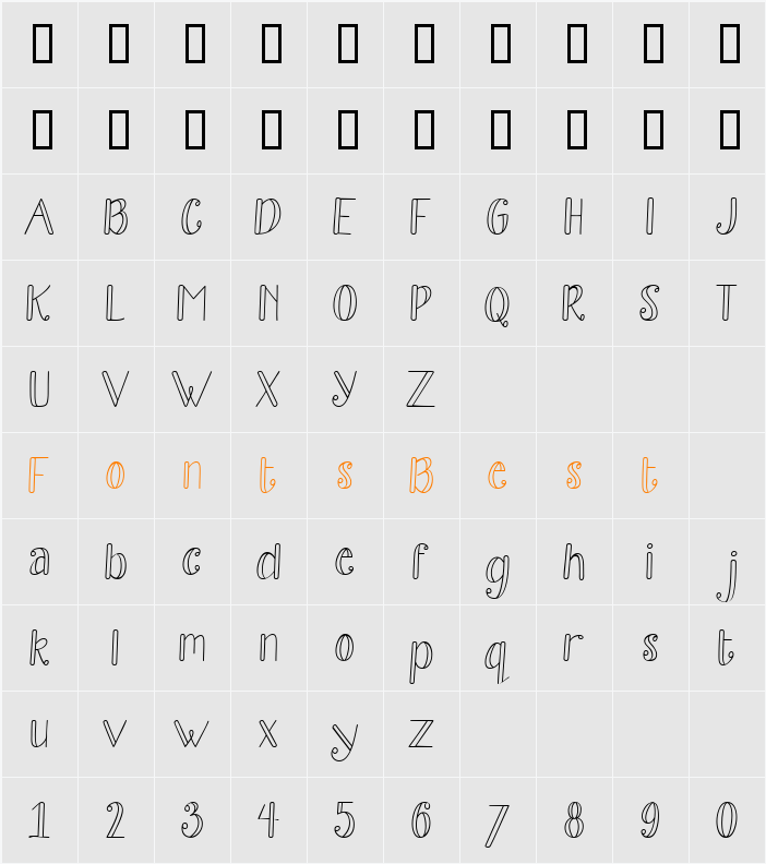 CK Simplicity Character Map