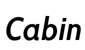 Cabin Font Image