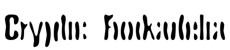 Cryptic Funkadelia Font Image