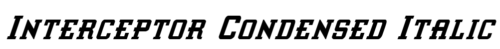 Interceptor Condensed Italic Font Image