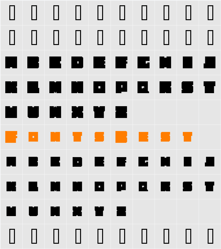 Cubee Character Map