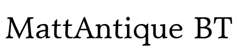 MattAntique BT Font Image