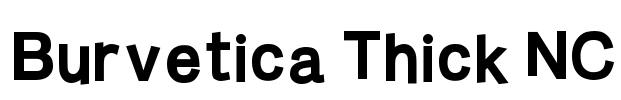 Burvetica Thick NC Font Image