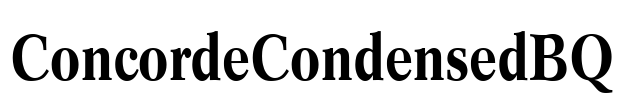 ConcordeCondensedBQ Font Image