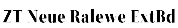 ZT Neue Ralewe ExtBd Font Image