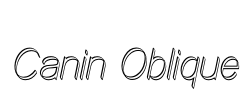 Canin Oblique Font Image