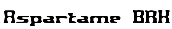 Aspartame BRK Font Image