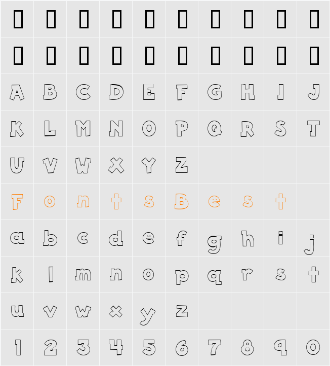 CK Single Serif Character Map