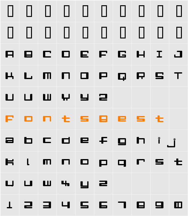 Alpha  Niner Character Map