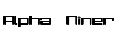 Alpha  Niner Font Image