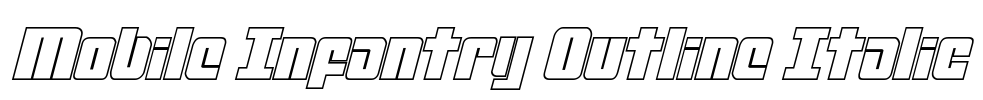 Mobile Infantry Outline Italic