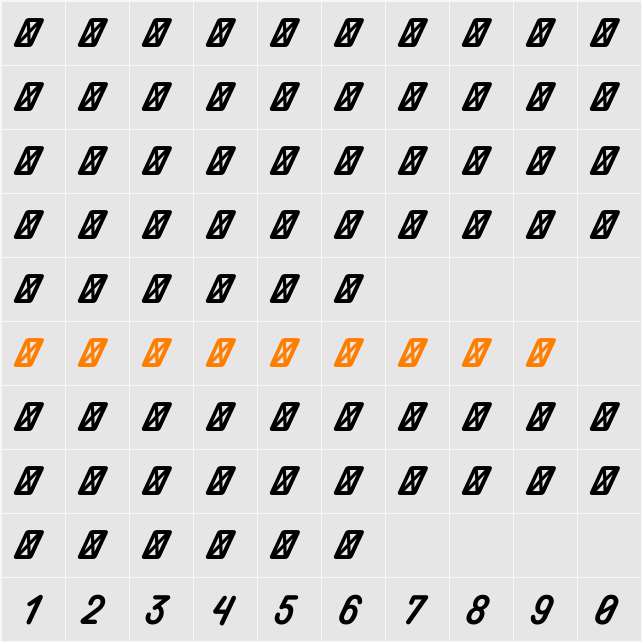 Flamingo v2 FM Medium Character Map