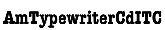 AmTypewriterCdITC Font Image