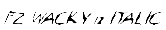 FZ WACKY 12 ITALIC Font Image