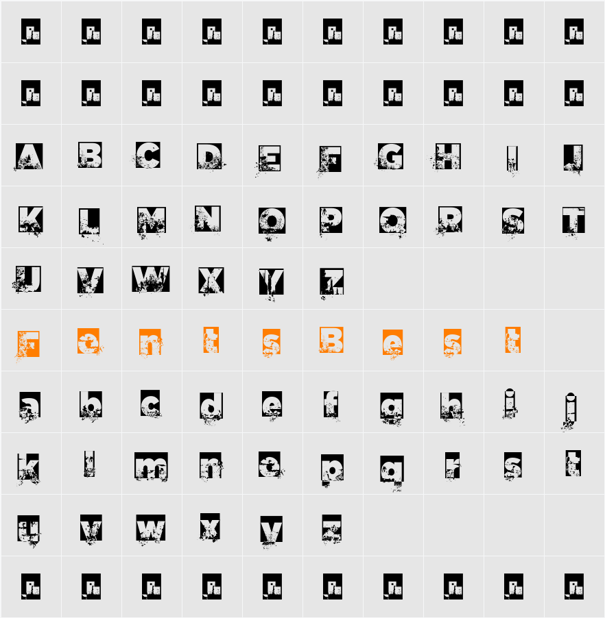 C.A. Garrutas Character Map