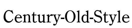 Century-Old-Style Font Image