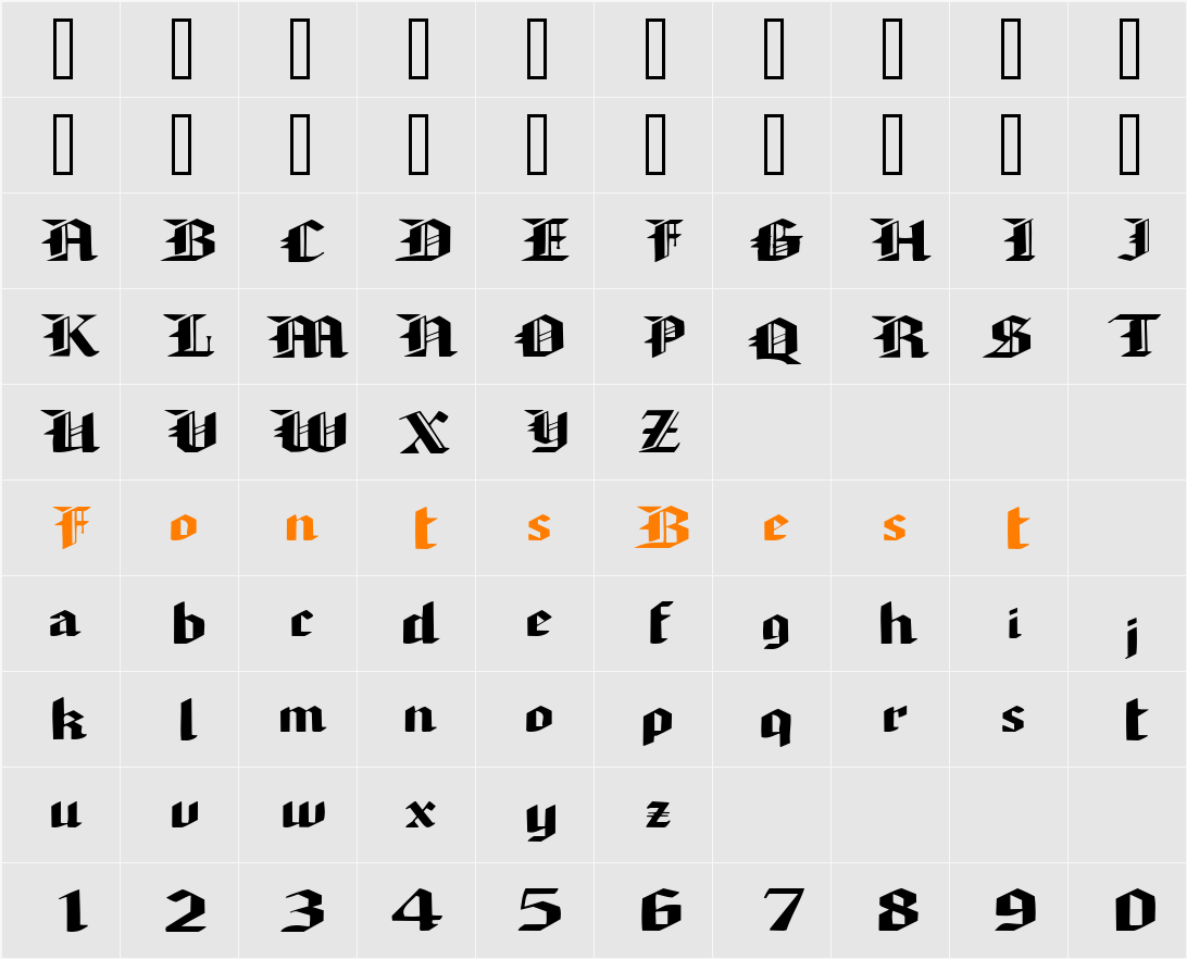 ArmedaSSK Character Map