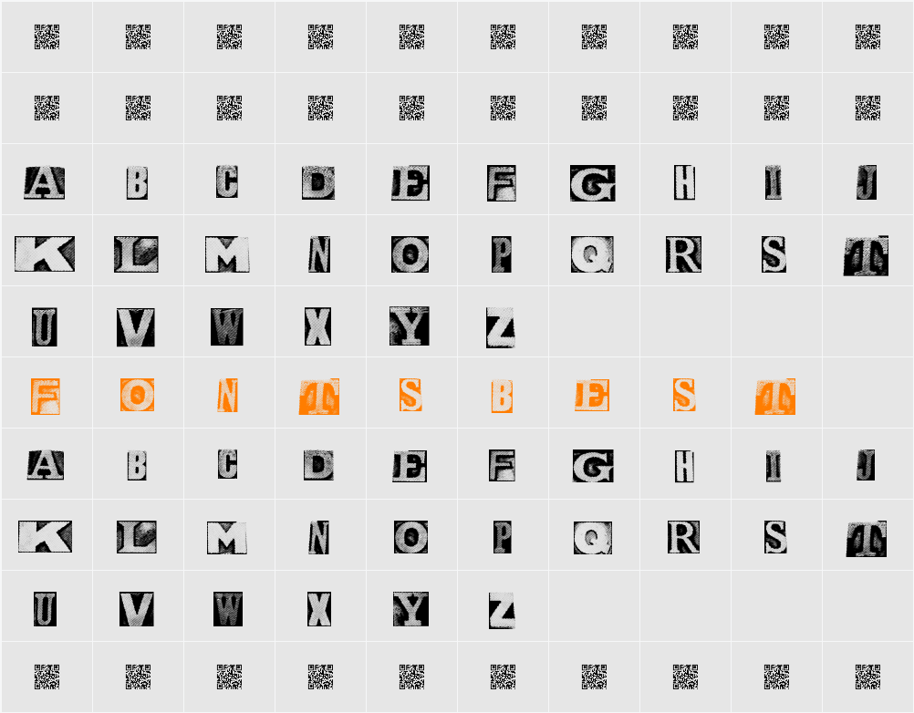 MetalblockNaked Character Map