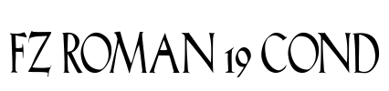 FZ ROMAN 19 COND Font Image