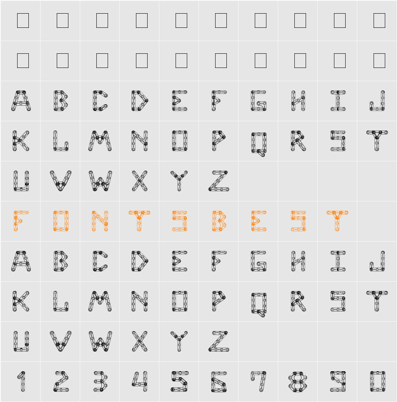 CJMeccanector Character Map