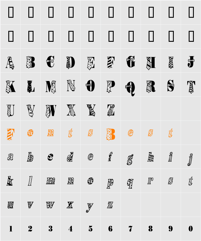 Fathers Day Character Map