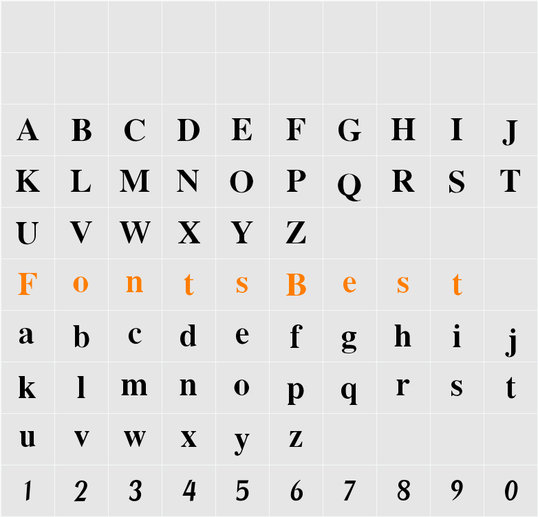 ALKATIP Talik Character Map