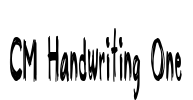 CM Handwriting One Font Image