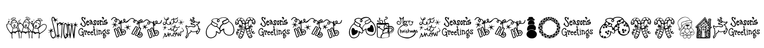 Austie Bost Christmas Doodles Font Image