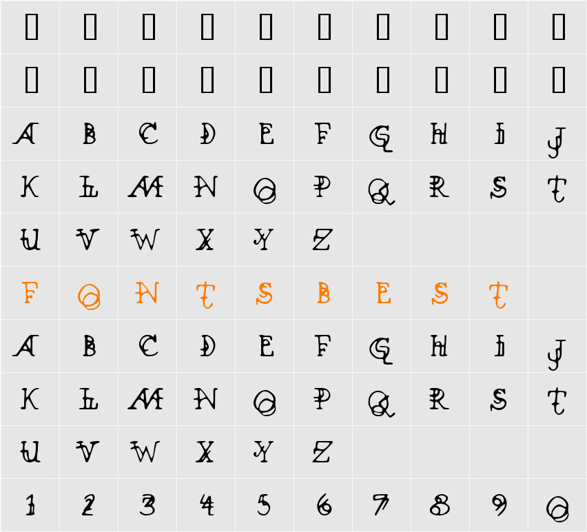 JI-Dirndl Character Map