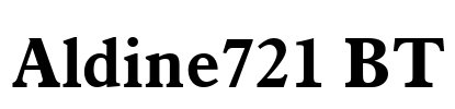 Aldine721 BT Font Image