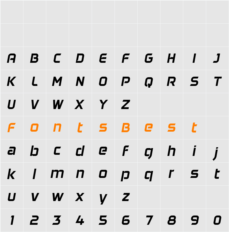 DAGGERSQUARE Character Map