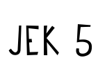 JEK 5 Font Image