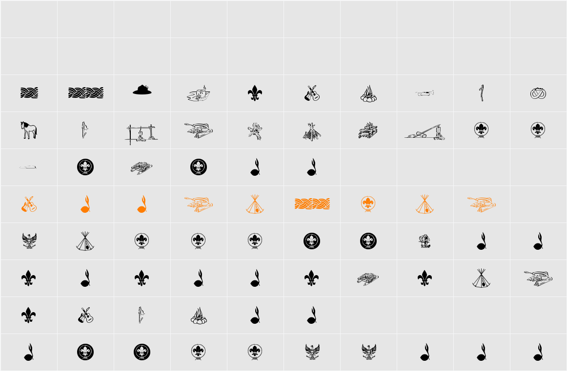 Indonesiana Scout vl.1 Character Map