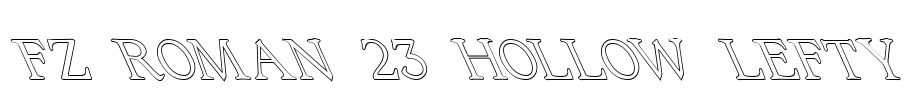 FZ ROMAN 23 HOLLOW LEFTY Font Image