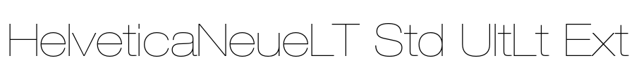 HelveticaNeueLT Std UltLt Ext Font Image