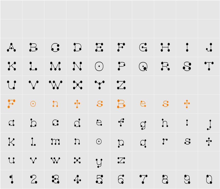 Matchstick Character Map