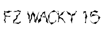 FZ WACKY 15 Font Image