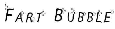 Fart Bubble Font Image