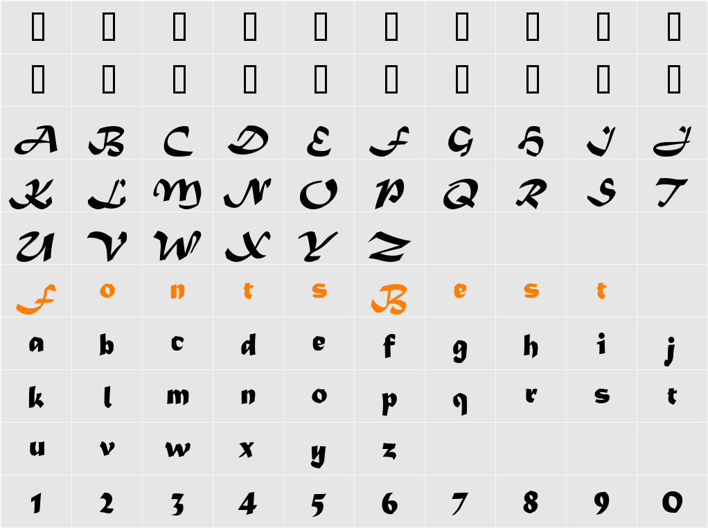 Matturra Character Map