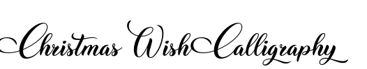 Christmas Wish Calligraphy Font Image