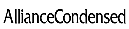 AllianceCondensed Font Image