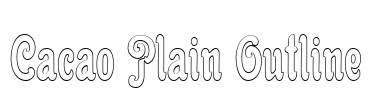 Cacao Plain Outline Font Image