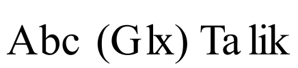 Abc (Glx) Talik Font Image