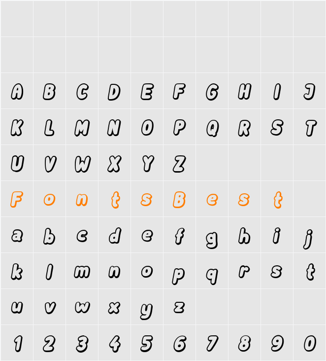 Subscribe Shadow Character Map