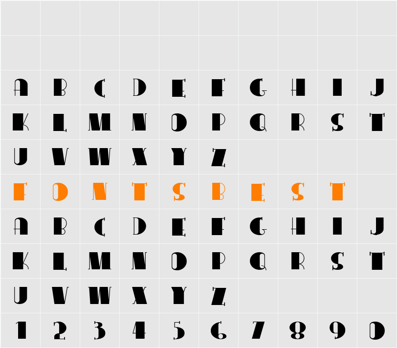 Conga Line NF Character Map