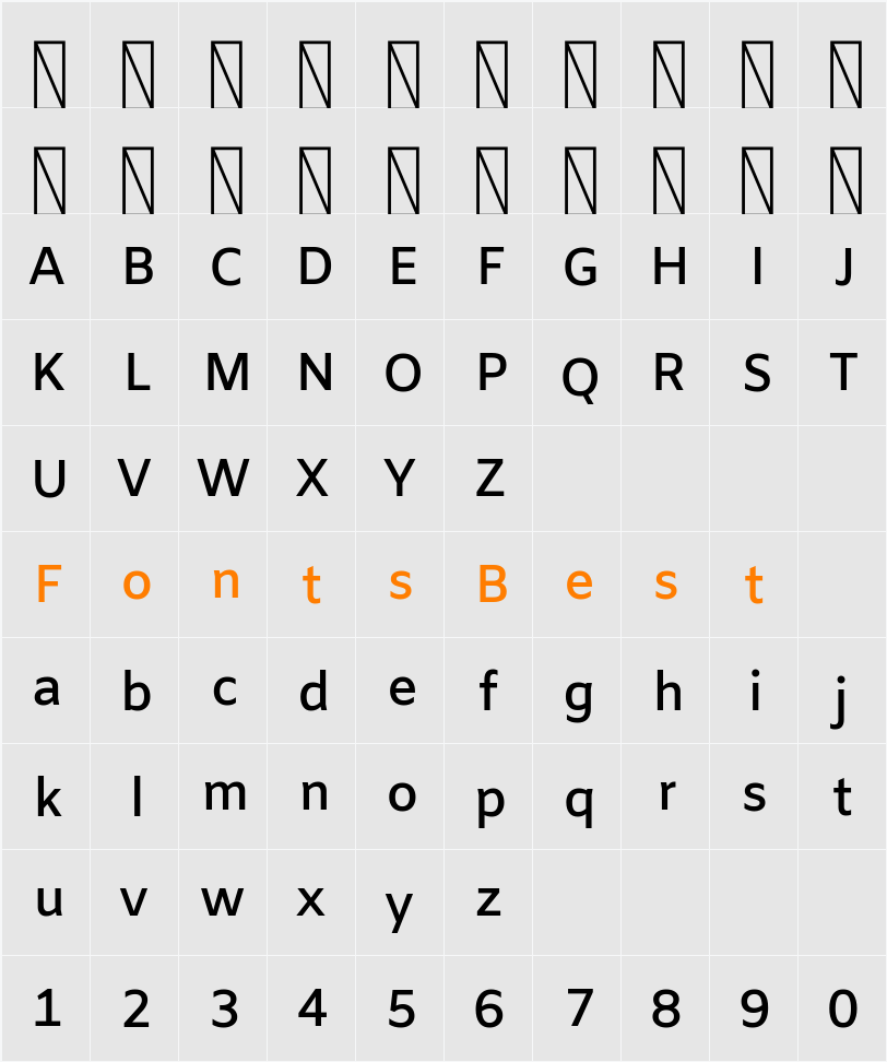 Amiko SemiBold Character Map